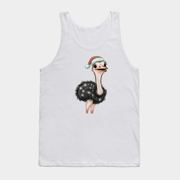 Cute Ostrich Drawing Tank Top by Play Zoo